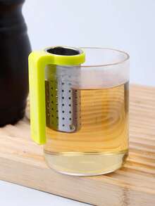 1pc Stainless Steel Cup Shaped Mini Tea Strainer Back To School - Multicolor - View 2