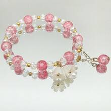 1pc Delicate Beaded Bracelet, Unique Design Ins Inspired Colorful Bead Bracelet For Women, Suitable For Daily Wear, Date And Commuting
