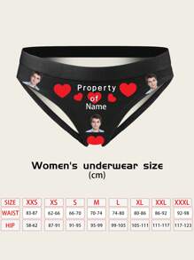 Ropa interior personalizada exclusiva con nombre y foto de mujer, fotos HD personalizadas de amor de novio, regalo del Día de San Valentín para la novia, regalo de aniversario, regalo del Día de San Valentín, regalo de pareja, regalo de cumpleaños, regalo de boda, regalo exclusivo de aniversario, 1 pieza