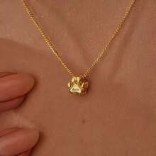 Personalized Paw Print Name Necklace, Personalized Tiny Dog Paw Necklace, Minimalist Paw Necklace, Animal Necklace, Pet Necklace,Christmas Gift Supplies