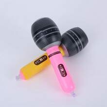 2pcs/6pcs/8pcs Inflatable Musical Instrument Party Props, Rock Star Toy Set, Inflatable Guitar, Inflatable Saxophone, Bass Pipa, Microphone, Mobile Phone, Tape Recorder, 80s/90s Themed Party Studio Decoration - Multicolor - View 9