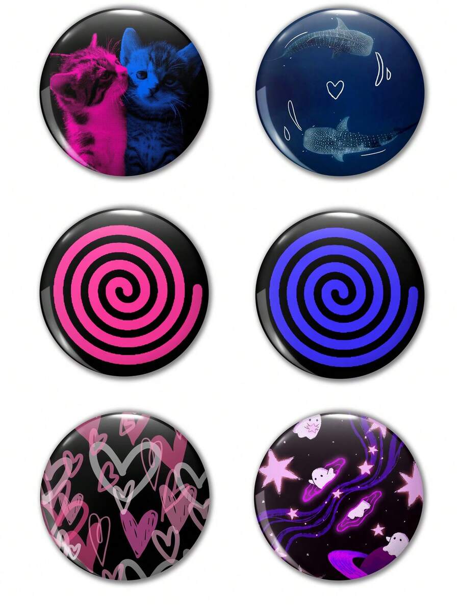 可爱图案徽章胸针、女士翻领别针、别针胸针、背包吊坠、时尚配饰、送给朋友、家人、老师、同学的有趣礼物