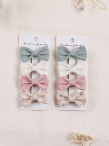 Juego de 8 pinzas de pelo con mariposas para niños, pinzas de pelo con mariposas de colores claros, lindas y versátiles