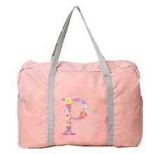 Bolsa de viaje con estampado de flores rosas, bolsa de equipaje, bolsa de mano, bolsa de fin de semana, bolsa de gran capacidad, impermeable, plegable, bolsa organizadora, bolso de lona con cremallera, para mujer, hombre, viajes, vacaciones, estudiantes, regreso a la escuela, accesorios de viaje, maleta, bolsa de gimnasio, bolsa de deporte, bolsa de hospital, bolsa de vacaciones, bolsa impermeable, bolsa de invierno, accesorios escolares - Rosa - Ver 11