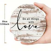 6pcs/Set Wooden Cup Coasters, Suitable For Living Room, Kitchen, Dining Room And Other Commercial Venues, Gift - Multicolor - View 2