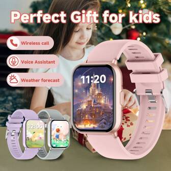 SIMSONLAB 2025 HOT 1.83 Inch Smart Watch For Kids, HD Display Screen, 1ATM Waterproof Property, 100+ Sport Modes, Voice Call Message Notification, Personalized Dial, High Quality Battery With Long Standby Time, Multi-Color And Versatile,Gift For Boy And Girls