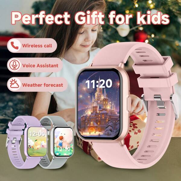 SIMSONLAB Orologio intelligente per bambini HOT 2025, display HD da 1,83 pollici, impermeabile fino a 1 ATM, oltre 100 modalità sportive, chiamata vocale e notifiche dei messaggi, quadrante personalizzato, batteria di alta qualità con lunga durata, multicolore e versatile, regalo per bambini e bambine