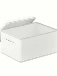 1 Stück große faltbare Aufbewahrungsbox - einfach zu falten, mit Deckel, Mehrzweck-Aufbewahrungsbehälter, Organisationskorb, stabiler und strapazierfähiger Aufbewahrungskorb mit Schutzhülle - ideal für Zuhause, Schlafzimmer, Schrank, Büromaterial, Babyartikel-Lagerung, kann Kleider, Hosen, Schuhe, Jeans, Stiefel, Röcke usw. aufbewahren. Geeignet für Schlafzimmer, Lagerung, Haushaltsorganisation, Damen-Weißt-Shirts, Damen-Schwarze Hosen, Damen-Winterkleidung, Kleider usw.