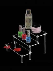 1 pièce Support d'affichage en acrylique transparent, à 1-5 niveaux. Organisateur cosmétique, support en acrylique pour parfum, support à cupcakes, pour figurines Amiibo et POP, présentoir pour aliments et desserts, produits de fournisseur cosmétique