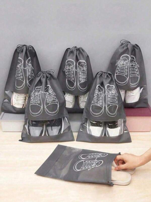 72/1pc Disposable Non-Woven Anti-Yellow Bag Solid Color Shoe Bag Grey Non-Woven Fabric Dustproof Shoe Covers Shoe Storage Bags Moisture-Proof Travel Shoe Packing Shoe Bags Home Shoe Cover Bag Minimalist Grey Drawstring Dust-Proof Travel Shoe Bag For Travel Dust-Proof Drawstring Shoes Accessories Shoes Storage Shoes Box Shoes Organizer Shoes Bag Room Stuff Shoes Storage Bag For Home Travel Grey Shoes Dust-Proof Cover