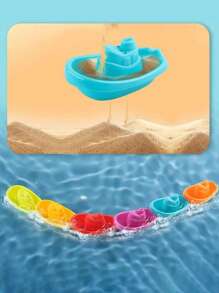 1/3/6 Pcs Random Color Colorful Stackable Bath Boat And Pool Toy, Boat-Shaped Floating Tower Toy, Early Education Intelligence Gift, Water Toy, Outdoor Toy, Indoor Toy, Beach Toy, Outdoor Beach Water Toy,New Year/Christmas/Children's Day/Birthday Gift For Kids, Kids Toys, Toys For Boys And Girls,Suitable For Infant/6 Months And Above