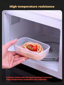 Conjunto de 3/4 recipientes para almacenamiento de alimentos con tapa, aptos para microondas y refrigerador, material reforzado, con junta de silicona incorporada y diseño de apilamiento optimizado, para almacenar carne, frutas, verduras, etc.