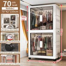 5/4/3/2/1 Layer Wardrobe Closet, Easy-Assemble Home Bedroom Children Clothes Storage Cabinet, Foldable Plastic Sturdy Durable Clothing Armoire - Multicolor - View 16