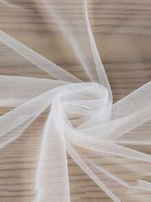 1 Stück weißer, dichter Mesh-Spitzenstoff, transparentes Dekomaterial für DIY