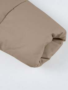 Giolshon Women's Fall/Winter Faux Leather Puffer Jacket, Faux Fur Collar,Teacher Outfits , Adjustable Belt For Chic Commuting & Layering - Brown - View 7