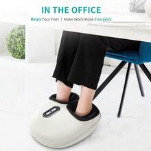 Nekteck Shiatsu Foot Massager Machine With Soothing Heat, Deep Kneading Therapy, Air Compression(Gray) - 米色 - 查看 8