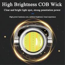 1pc Portable Waist-Clip Keychain Mini Flashlight, Multi-Function Small Powerful Light, Waterproof, Ultra-Wide Floodlight - Black - View 6