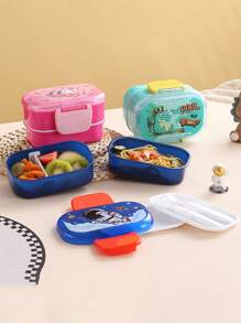 1pc Microwaveable Cartoon Sealed Lunch Box, Office Workers' Heated Lunch Box, Anti-Drop Lunch Box, Portable Lunch Box