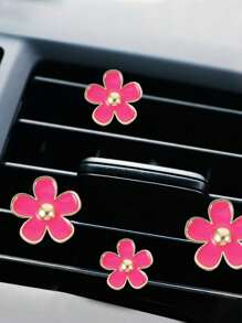 3 Floral Air Outlet Clips, Cute Daisy Car Air Freshener Air Outlet Clips, Car Diffuser, Rhinestone Car Interior Decoration, Charming Diamond Car Decoration, Dazzling Car Parts, Daisy Car Decoration, Floral Air Outlet Clips, Car Interior Air Conditioning Air Outlet Clips, Car Air Freshener Clips, Colorful Car Interior Women And Girls