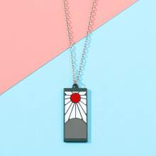 bandai Best-Selling Demon Slayer Pendant Kamado Tanjirou Necklace Boy Anime Cosplay Jewelry Pendant Decoration