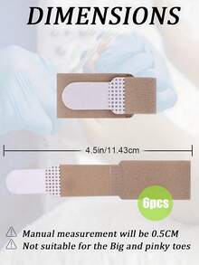 Fabric Hammer Toe Bandages, 6 Pieces Finger Protectors For Overlapping Toes, Finger Splints For Crooked Toes, Curved Toes, Bent Toes, Easy To Wear In Shoes. Toe Care Tools, Foot Care Tools, Summer Necessities For Travel (Not Medical Products), Bag, Organizer, Storage