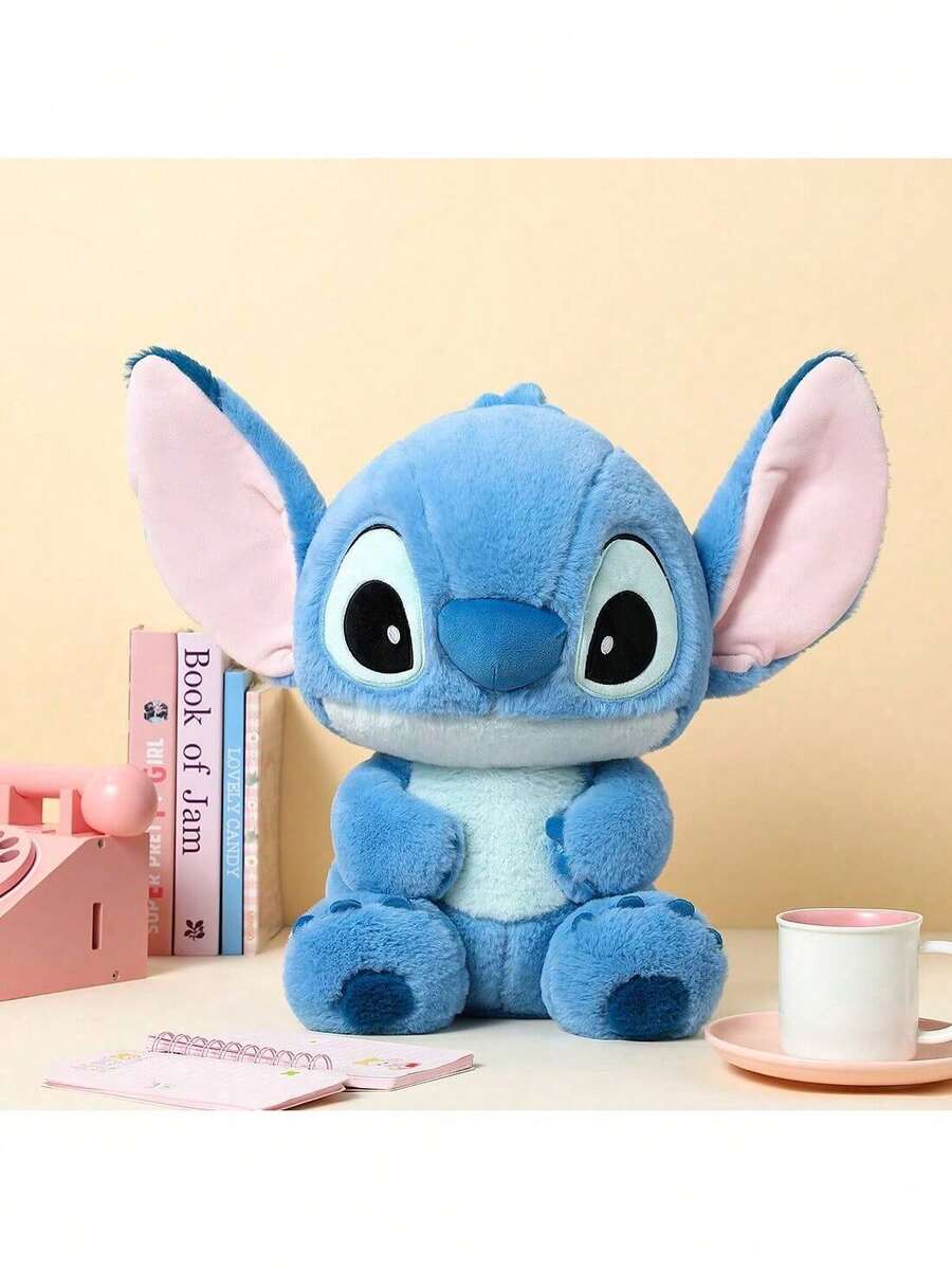 Miniso 迪士尼史迪奇基础款坐姿毛绒玩具玩偶，高品质毛绒睡眠枕，可爱沙发床装饰（1个） - 藍色 - 查看 1