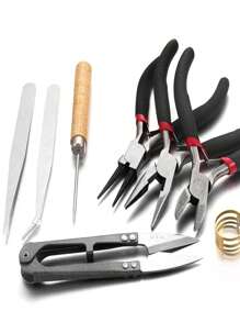 5 Zoll rosa Zange, Schere & Pinzette Multifunktions DIY Schmuckwerkzeug Set