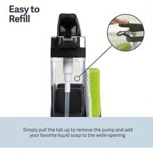 Casabella Sink Sider - Jabonera con Esponja para Fregadero, Negro, 1, 1 - Negro - Ver 9