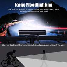 Vastfire Powerful 8 LED Bike Light Bar USB Rechargeable Bicycle Headlight Hi/Lo Beam 4Modes Adjustable Waterproof Bike Front&Rear Lamps Set With 10000mAh Rechargeable Battery - Black - View 6