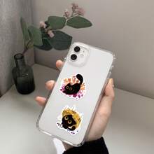 50pcs Proud And Cute Black Cat Personalized Doodle Stickers Decorative Phone Case Water Cup Diary Computer Helmet Waterproof Gift Decals