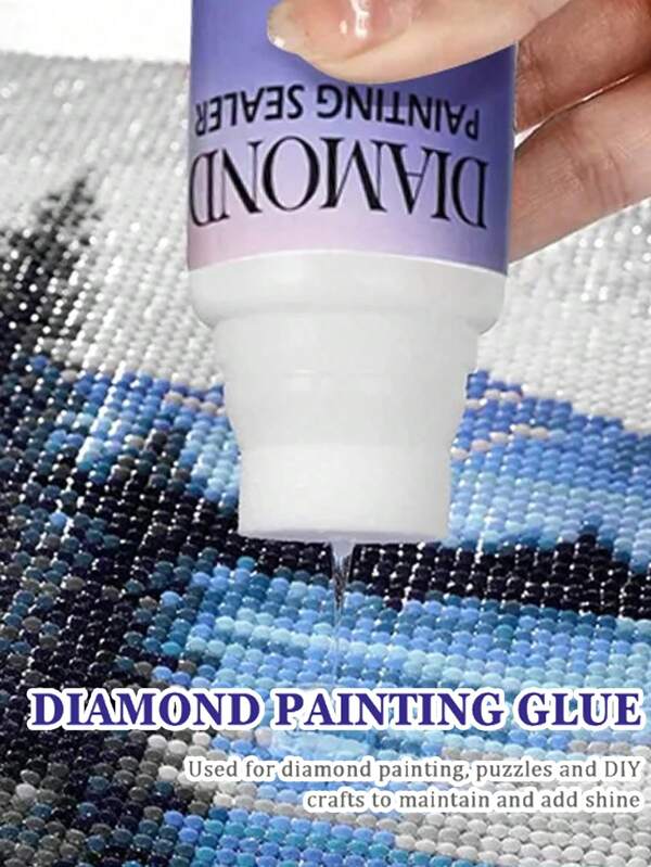 5D Diamond Painting Glue Sealant Set Kit, Increase The Gloss Of Diamond Painting, Suitable For Various DIY Handicrafts Such As Mosaic Embroidery Puzzles, Brightening Agent To Prevent Diamond Falling And Anti-Falling Diamond Art Glue Sealant