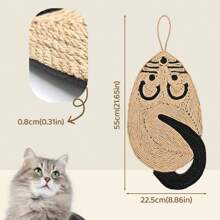 Novo Arranhador de Gato em Formato de Rato de Sisal, Brinquedo de Gato Durável de Sisal, Suprimentos para Gatos, Arranhador de Gato Confortável para Gatos Internos, com Design Adorável de Rato, Arranhador de Gato como Protetor de Móveis para Gatos Felizes, Presente de Natal e Ano Novo