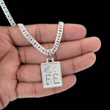 Men's Silver Chain Cord + 5MM Bracelet FAITH Pendant 925 Silver Plated - Silver - View 3