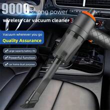 1 pieza Aspiradora inalámbrica de alta potencia, Aspiradora de mano recargable por USB para el hogar y el coche, Succión potente, Funciones únicas de succión y soplado, Batería de 2000mAh