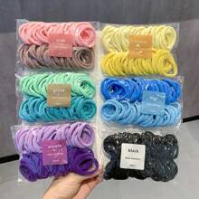 50-teiliges nahtloses Haargummi-Set – weiche, rutschfeste, elastische Haarringe für Frauen, täglicher Pferdeschwanzhalter, Sommer-Haar-Accessoires in großen Mengen für Fitnessstudio, Yoga, Strandparty (Pink) Pferdeschwanzhalter, Haargummis, Haargummis, Haarseil