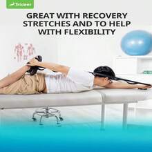 Trideer Stretching Strap Yoga Strap Physical Therapy For Home Workout, Exercise, Pilates And Gymnastics, 10 Loops Non-Elastic Stretch Bands With Aesthetic Packaging For Women &Amp; Men - Black - View 6