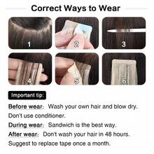 Lsybeauty 20pcs Straight Tape In 100% Remy Human Hair Extension For Salon  Multicolor  Color Black Color 1B# 16-26 Inches Silk Straight Seamless Skin Weft Hair Extension Tape In Hair Tape Ins Hair Extentions - Natural Black - View 11