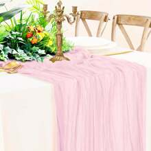 1 Stück 10ft oranger Tischläufer im Boho-Stil, 35"X118" lang, für Baby Bad, Bridal-Shower oder Hochzeitsfeier Dekoration