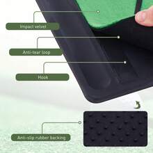 CLIPOP Golf Mats Replaceable Golf Hitting Mat With Antislip Rubber Base And Ball Tray, Golf Training Swing Path Detection Practice Mat, Portable Golf Practice Mat For Indoor And Outdoor - Green - View 5