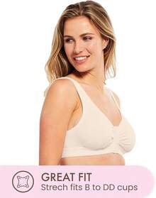 Carole  Full-Freedom Front Closure Bra, Perfect Wireless Cotton Sleep Bras For Women - Yellow - View 4