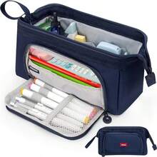 简约大容量铅笔盒，适合在校学生使用的文具盒，男女通用设计（仅铅笔盒，不含文具），返校礼物 - 彩色 - 查看 11