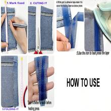 Cheonet 自粘式无需剪裁裤脚长度调节贴纸 - 轻松改变你的裤子 - 藍色 - 查看 5