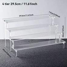 1 pièce Support d'affichage en acrylique transparent, à 1-5 niveaux. Organisateur cosmétique, support en acrylique pour parfum, support à cupcakes, pour figurines Amiibo et POP, présentoir pour aliments et desserts, produits de fournisseur cosmétique
