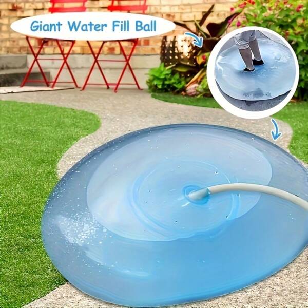 Giant Inflatable Water Ball - Blue TPE, No Electricity Required For Yard, Beach & Outdoor Entertainment, Suitable For Family Gatherings And Youth Water Activities