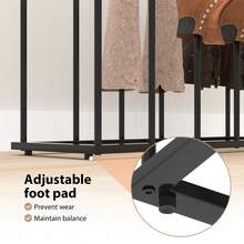AutoFu Iron Welly Boot Rack Stand 6 Pairs Shoe Holder Organizer Wellies, Free Standing Shoe Racks - Black Metal Boot Rack, Boot Dryer, Shoe Organizer For Dorm Room, Entryway - Black - View 6