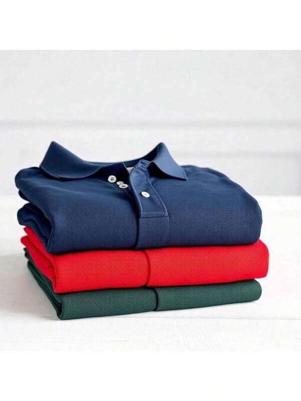 Kit 5 Camisas Gola Polo Masculina Basica de Algodão Piquet Camiseta