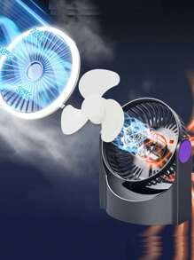 Small Desk Fan, Table Top Electric Fan With Powerful Airflow, Super Quiet Operation, Mini Portable Design For Office, Dormitory, Bedside, Long Lasting Battery Life, Cooling Accessory