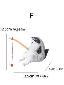 1pc Decoration For Fish Tank, Figurine Of Cat Fishing By The Fish Tank, Ornament Of Curious Cat Fishing For Aquarium, Desk Or Living Room Decor