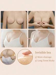 2 Pieces Fabric Cup Bra For Women's Bra Patch - Khaki - View 2