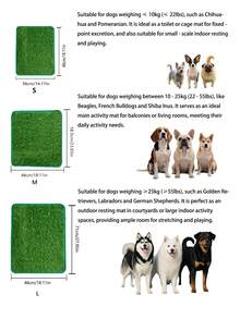 Waterproof & Leakproof Puppy Training Pad | Artificial Grass Pet Toilet Mat | Indoor/Outdoor Decorative Synthetic Turf Accessory - Multicolor - View 4